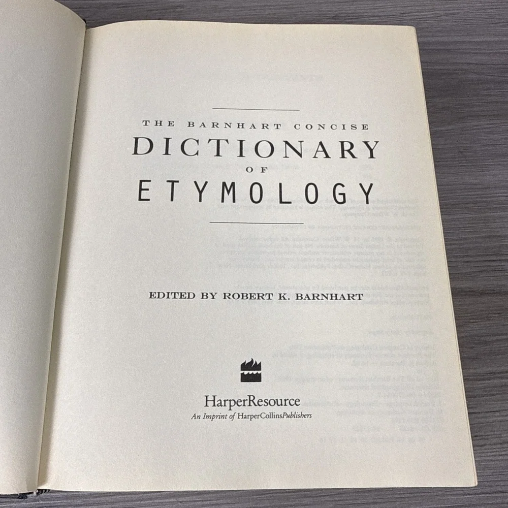 Barnhart Concise Dictionary of Etymology Robert K. Barnhart 1995 HarperCollins